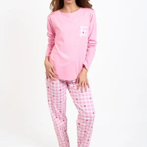 Pyjama femme long 100% coton - VICHY
