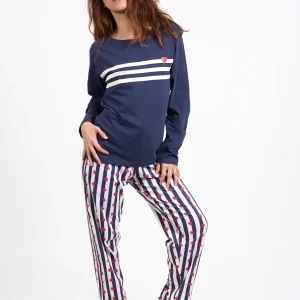 Pyjama femme long 100% coton - COREY