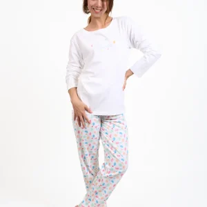 Pyjama femme long 100% coton - COPLUM