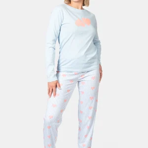 Pyjama femme long 100% coton - BAYA