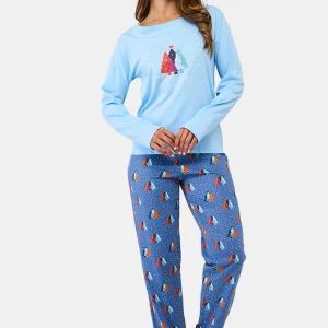 Pyjama femme long 100% coton - SAPIN