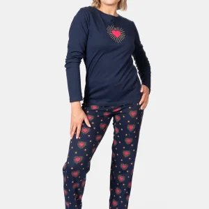 Pyjama femme long 100% coton  - VOTO