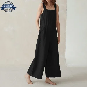 Robe Salopette Pantalon Large Black