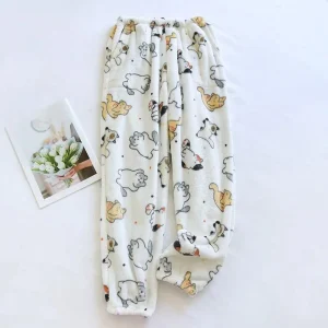 Bas de pyjama femme motifs chats