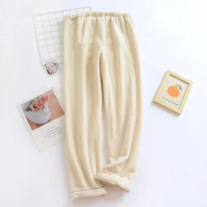 Bas de pyjama rayé à ourlet