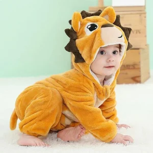 Combinaison pyjama lion bébé