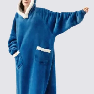 Pull Plaid Polaire XXL Bleu Signature