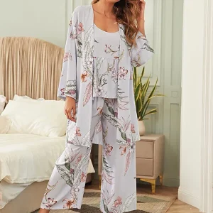 Pyjama Chic Pour Femme 3 Pièces | Berceuse de Lavande Luxe