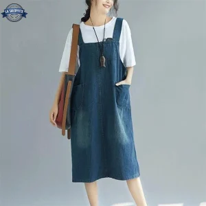 Robe Salopette Bleue Canard