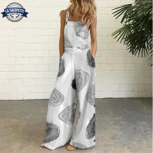 Robe Salopette en Pagne Blanche