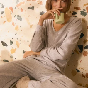 Maillot gris extra confortable avec détails aux épaules