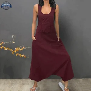 Robe Salopette Ample Bourgogne