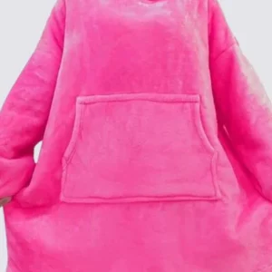 Pull Plaid Rose Fluo à Capuche | Signature